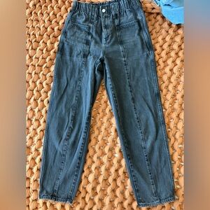 Madewell black barrel jeans